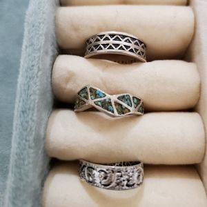 Turquoise and Silver Ring and Toe Ring Bundle